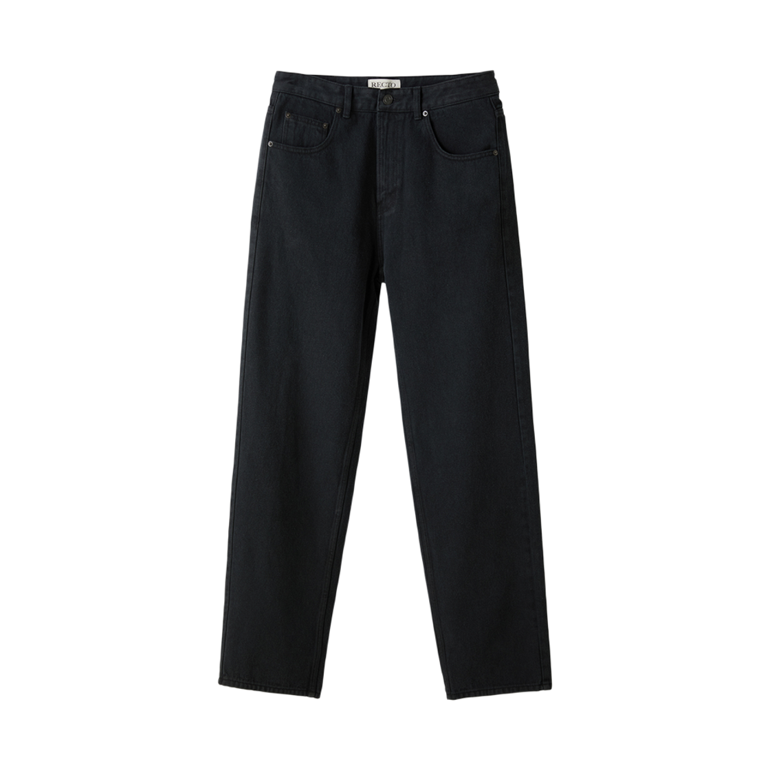 RM25WDPT002BK Recto Loose Fit Denim Pants Black
