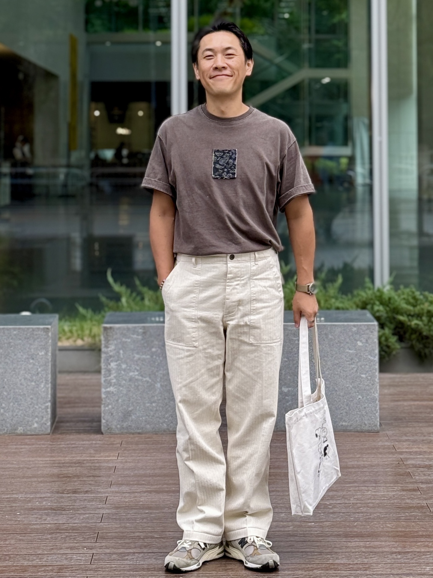 New Balance x JJJJound 991 Made in UK Grey 착용 스타일 - 2