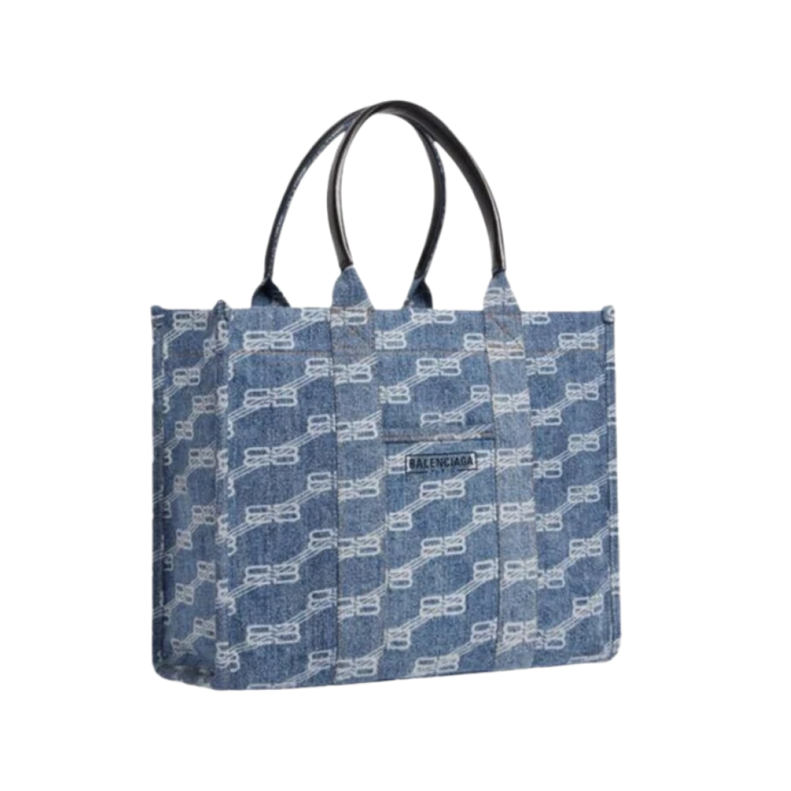 발렌시아가 BB 모노그램 블리치드 하드웨어 미디움 토트백 데님 블루(Balenciaga BB Monogram Bleached Hardware Medium Tote Bag Denim Blue) - 2