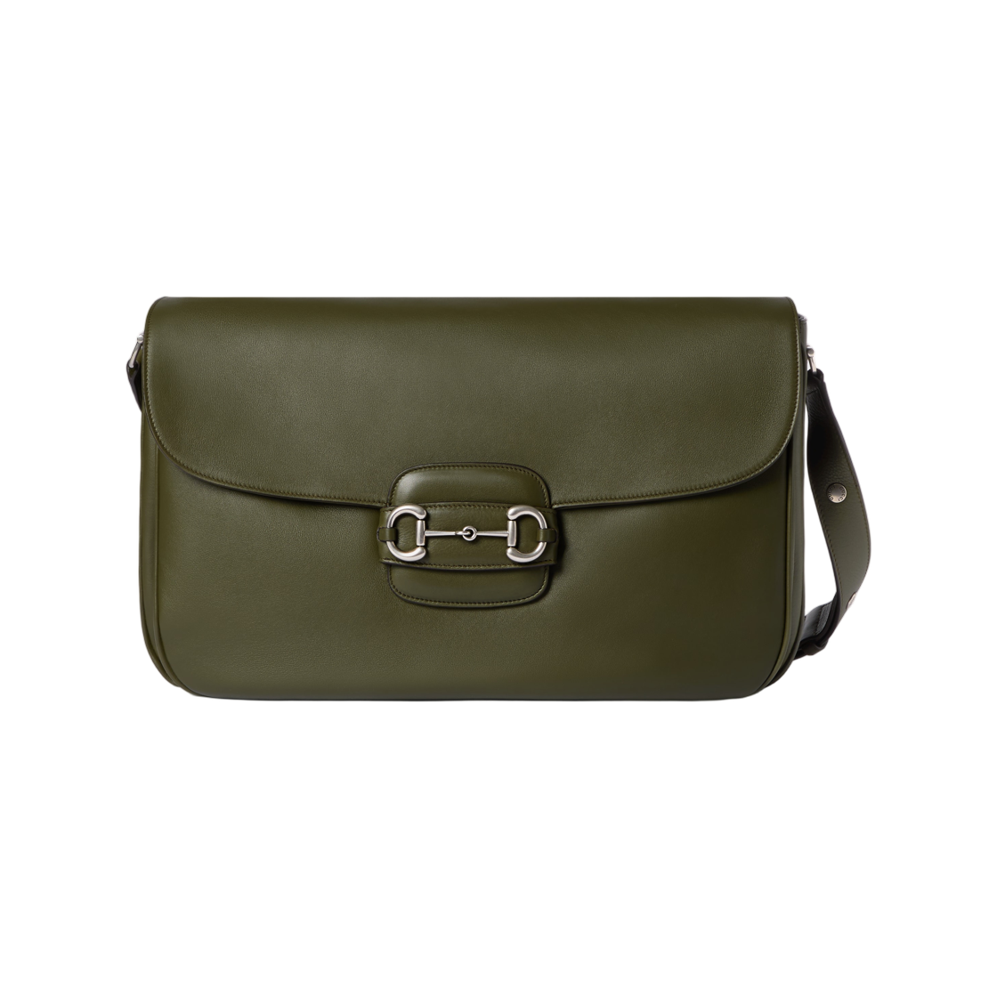 850515-AAFJG-3037 Gucci Horsebit 1955 Large Crossbody Bag Dark Green