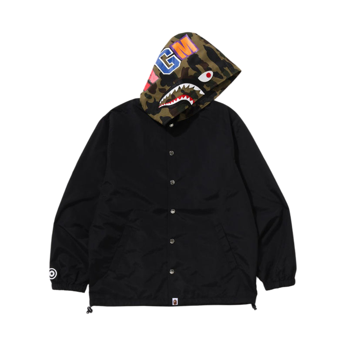 - BAPE Shark Coach Jacket Black