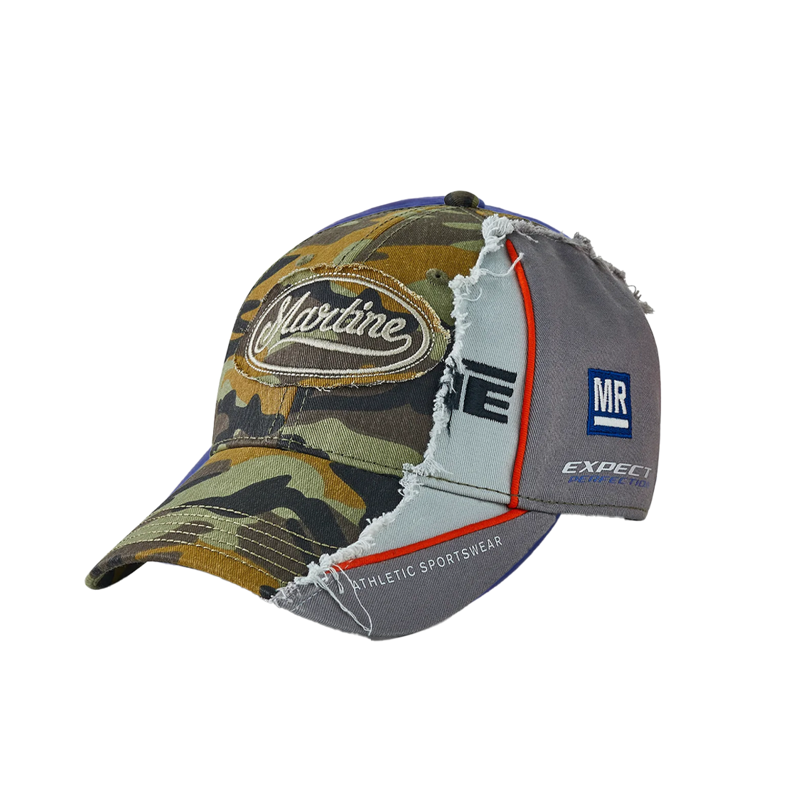 KM5DHTCMR09GN Martine Rose Collage Cap Green Camo - 25FW