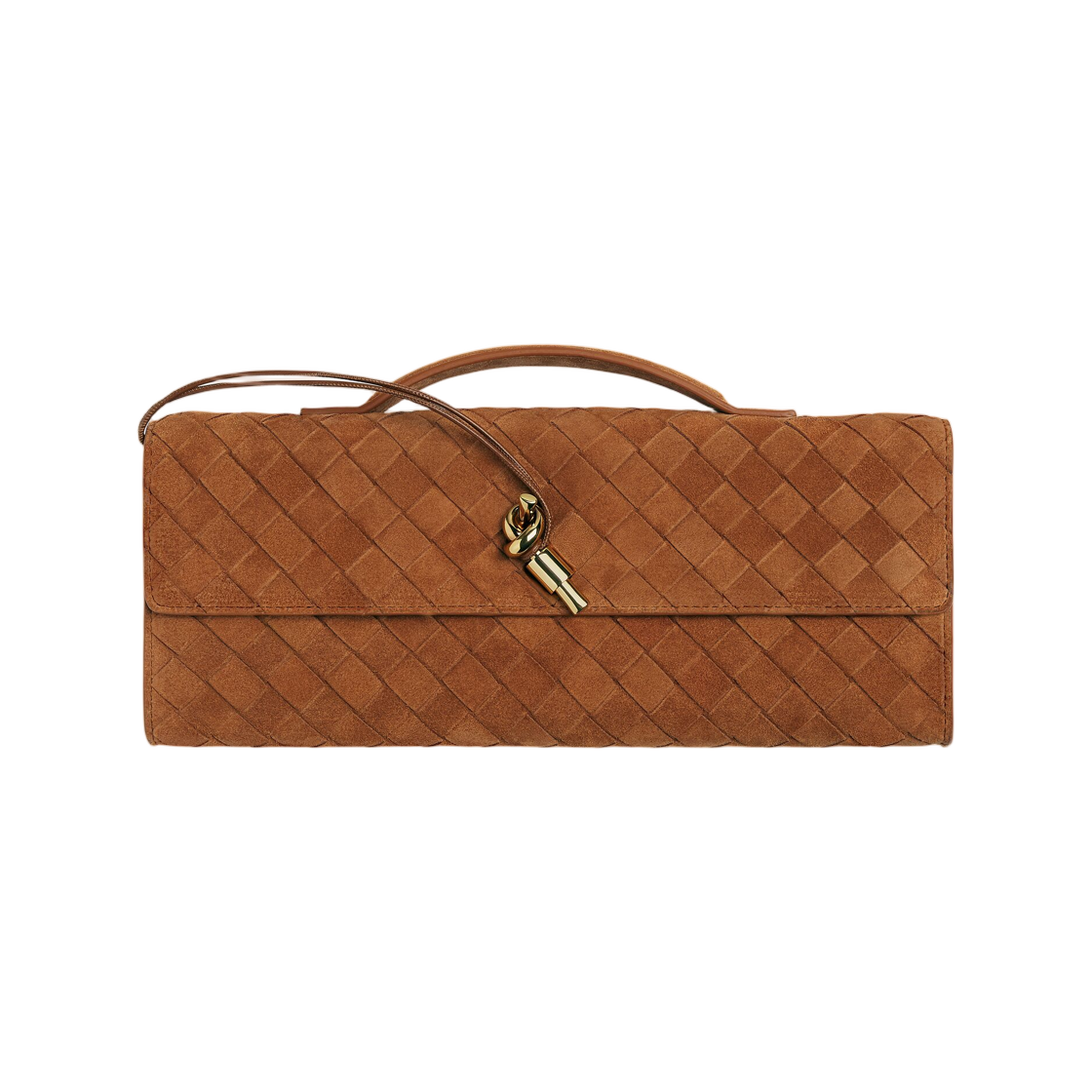 741511V60F12599 Bottega Veneta Andiamo Clutch Amber