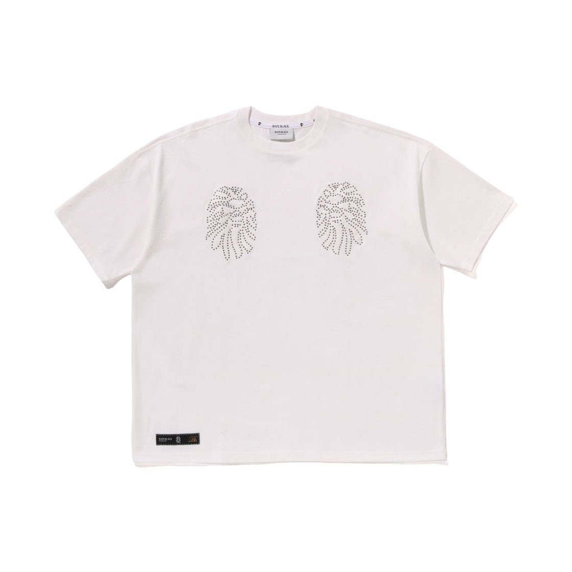 베이프 듀얼 헤드 스터드 베이프 티셔츠 화이트(BAPE Dual Head Studded Bape T-Shirt White)