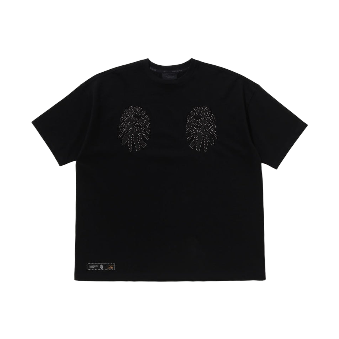 베이프 듀얼 헤드 스터드 베이프 티셔츠 블랙(BAPE Dual Head Studded Bape T-Shirt Black) - 1