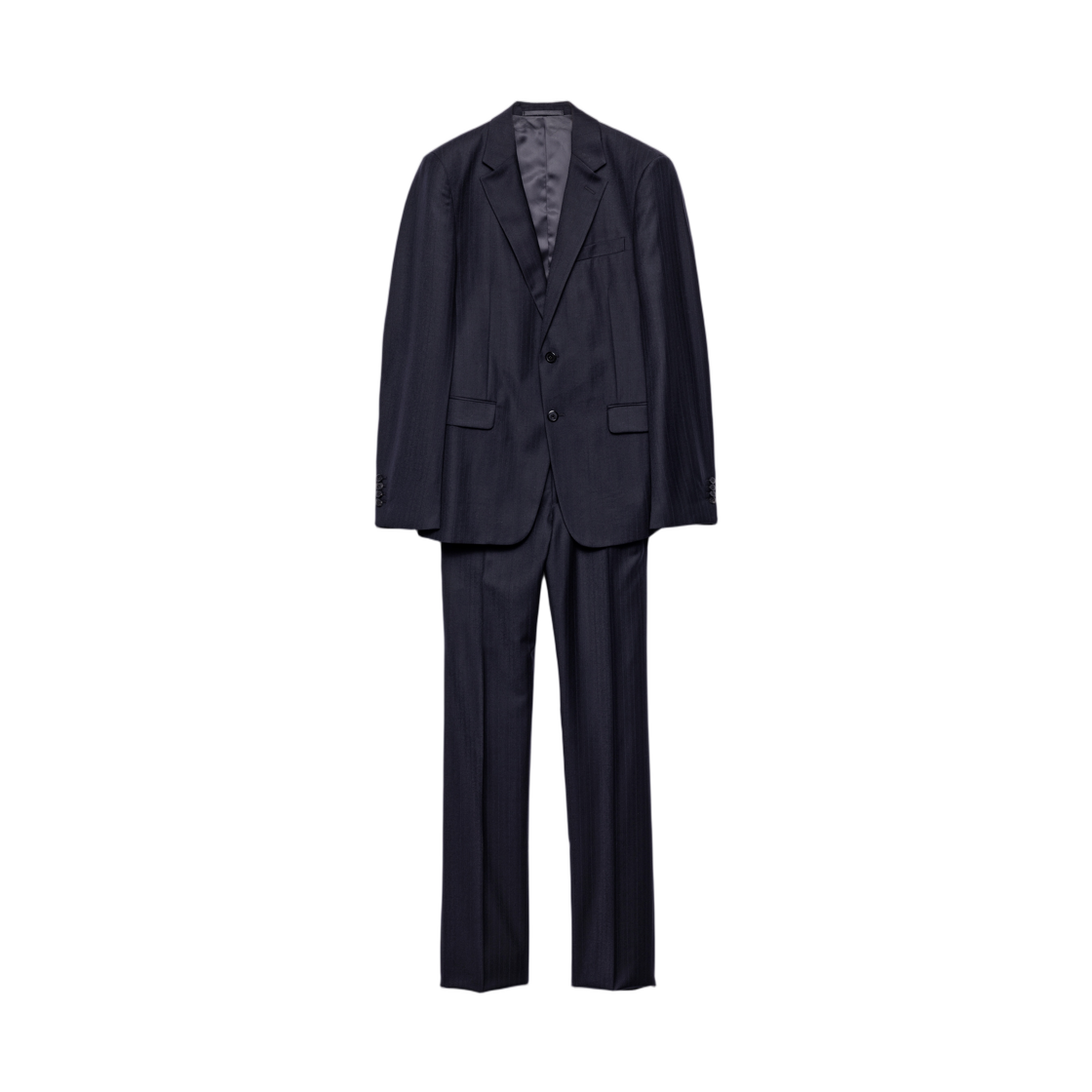 프라다 싱글 브레스티드 캐시미어 앤 울 수트 네이비(Prada Single-Breasted Cashmere and Wool Suit Navy)