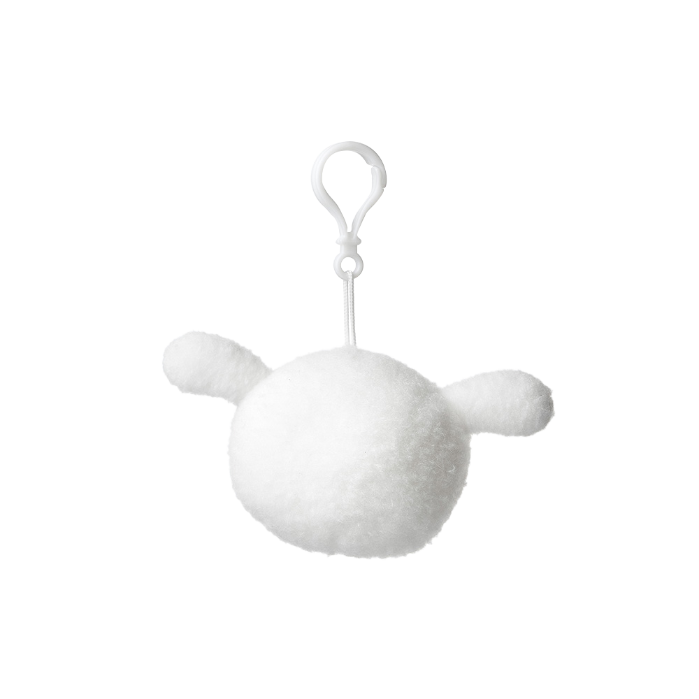 대원미디어 짱구는못말려 흰둥이 털로 만든 흰둥이 얼굴 인형 키링(Daewonmedia Crayon Shin Chan Shiro Face Plush Doll Keyring)