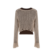 Vacant Archive Women Guppy Net Layered Knit Beige