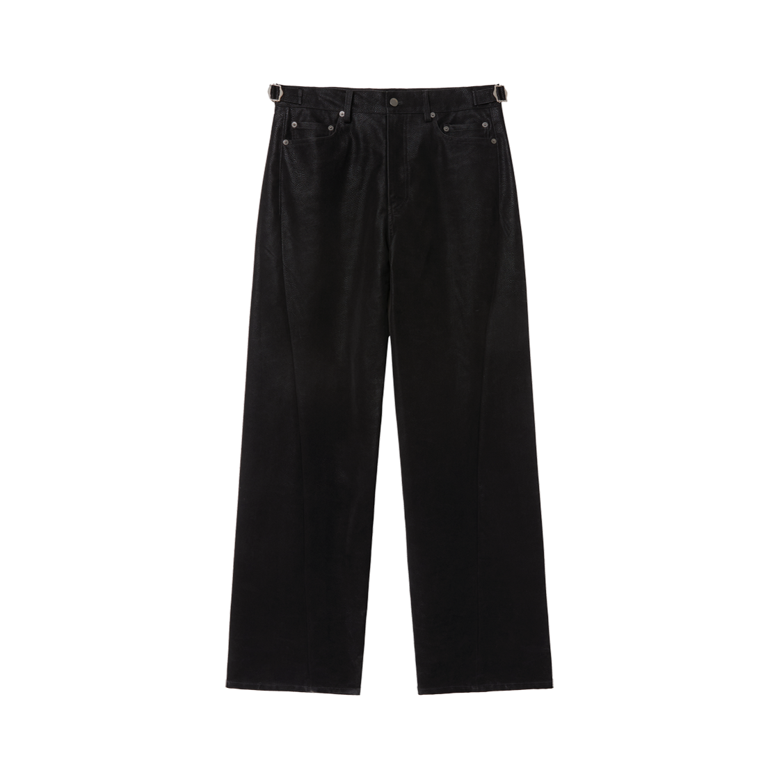 알렌느 트위스트 포우 누벅 팬츠 블랙(Haleine Twisted Faux Nubuck Pants Black (WB301))