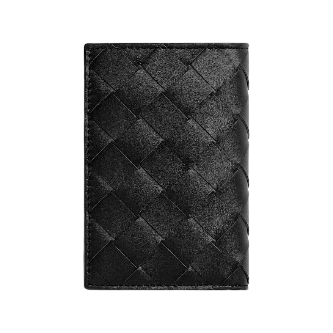 보테가 베네타 인트레치아토 플랩 카드 케이스 블랙 그래스(Bottega Veneta Intrecciato Flap Card Case Black Grass) - 2