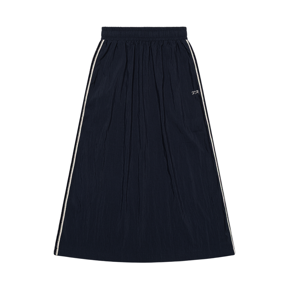 F253SK03 FRITUR Weaving Lace Track Skirt Navy