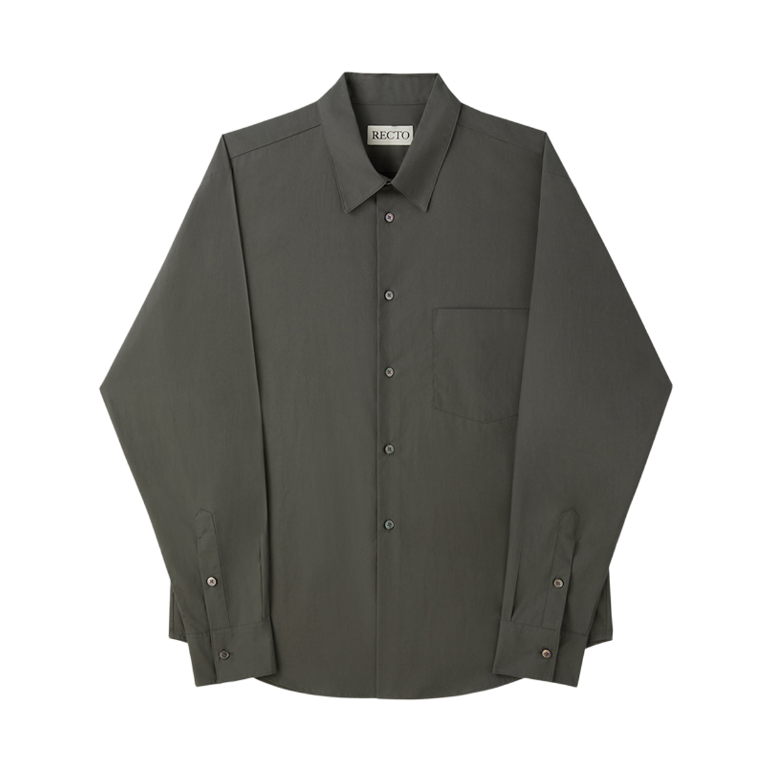 RM25WWST001GR Recto Powdery Cotton Classic Shirt Khakish Grey