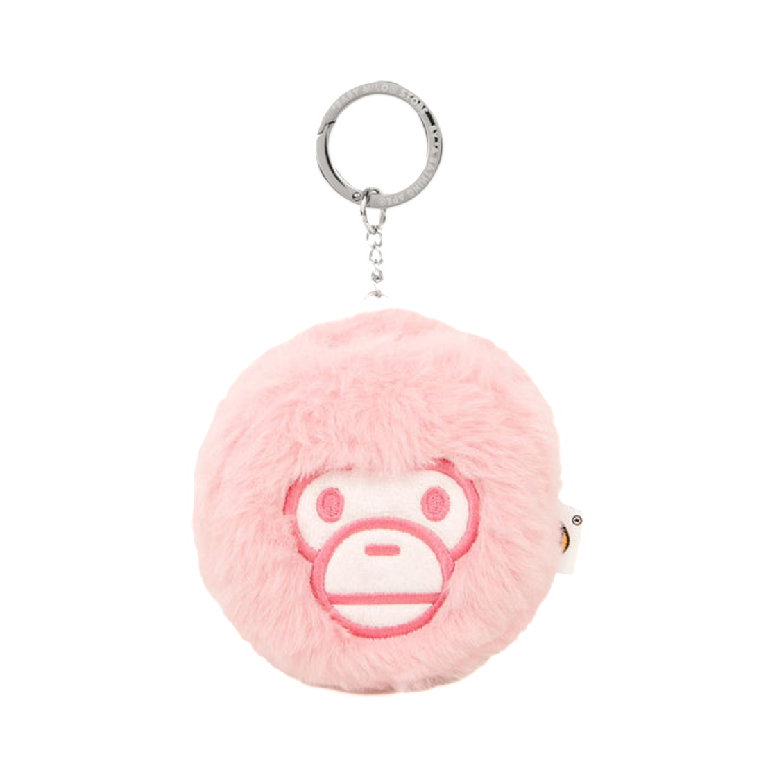 베이프 베이비 마일로 플러시 인형 헤드폰 홀더 키체인 핑크(BAPE Baby Milo Plush Doll Headphone Holder Keychain Pink)