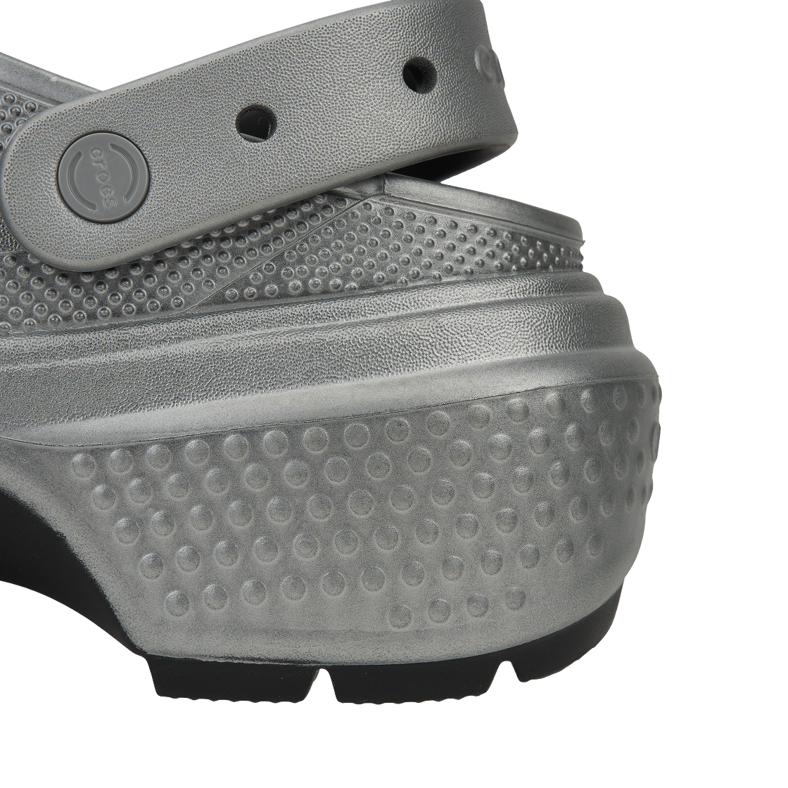 크록스 스톰프 메탈릭 클로그 실버(Crocs Stomp Metallic Clog Silver) - 8