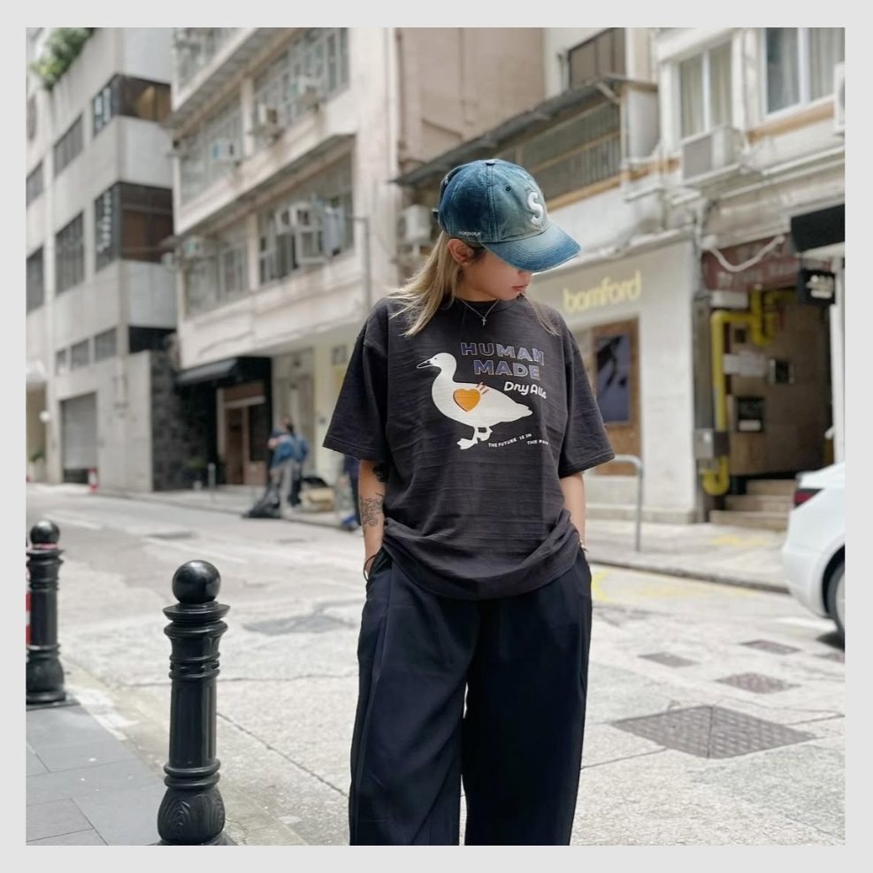 Supreme Cordura Denim S Logo 6-Panel Bleached Indigo - 25SS 착용 스타일 - 1