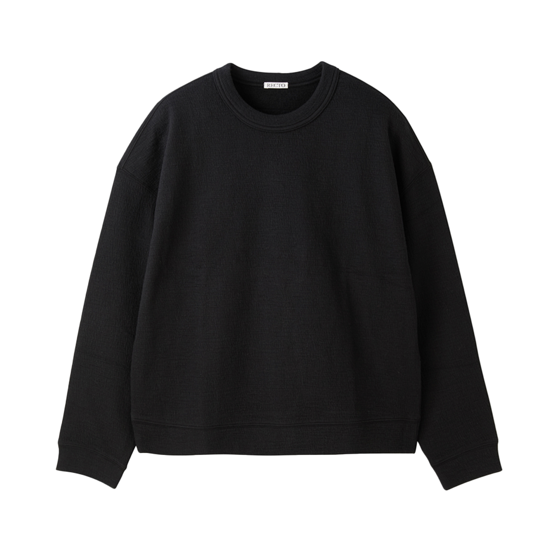 RM25WJTP004BK Recto Back Logo Sweatshirt Black