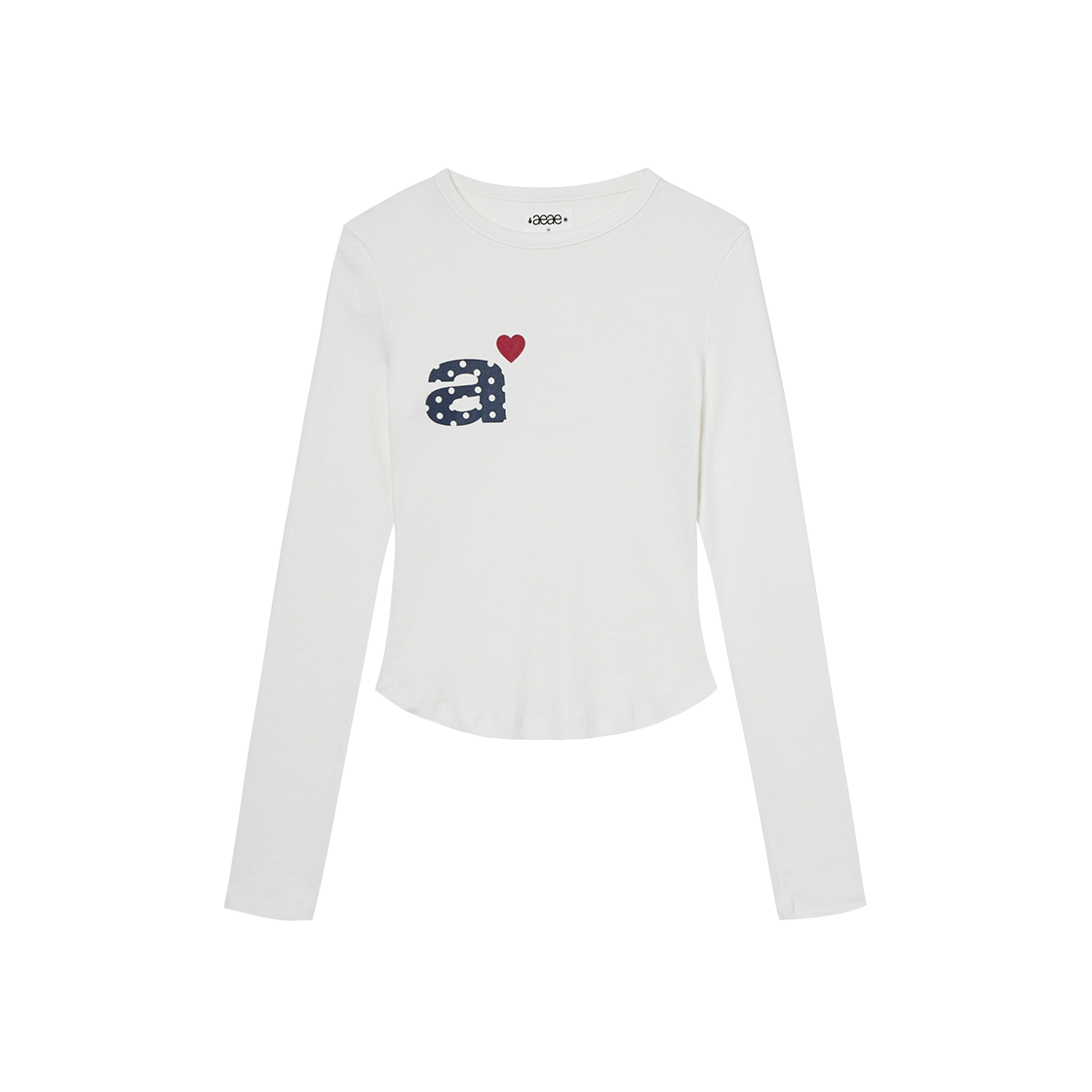 AE45FWLS003WHT AEAE Dot Small Letter L/S White