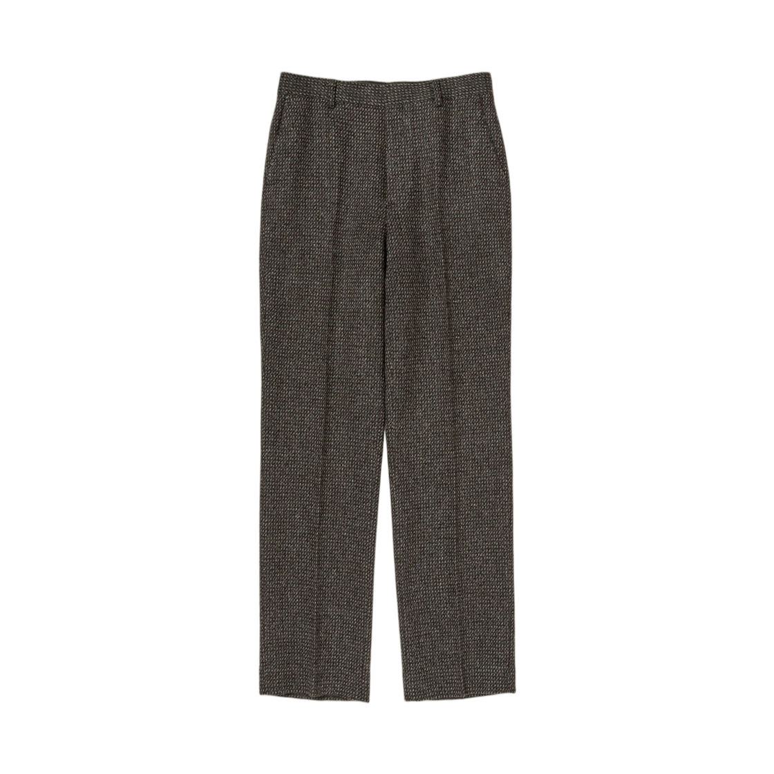 오라리 알파카 울 실크 트위드 슬랙스 그레이 브라운 헤어라인 - 25AW