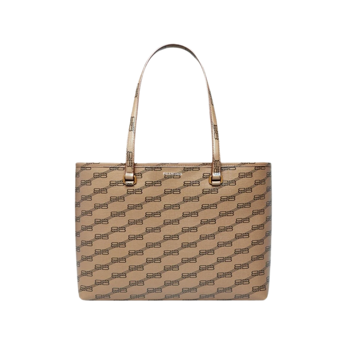 발렌시아가 시그니쳐 미디움 이스트 웨스트 쇼퍼백 BB 모노그램 코티드 캔버스 베이지(Balenciaga Signature Medium East-West Shopper Bag BB Monogram Coated Canvas in Beige) - 1