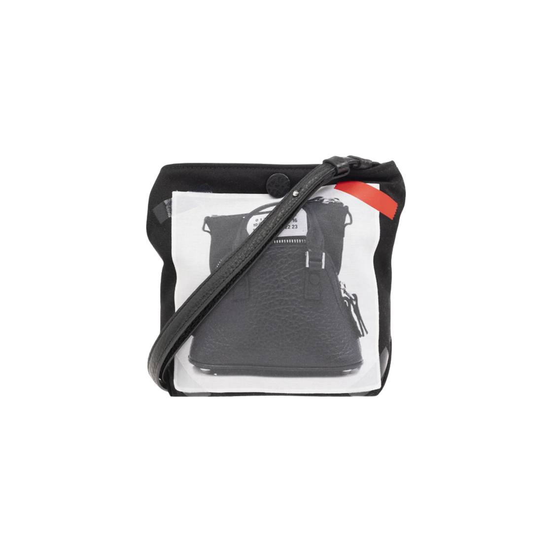 메종 마르지엘라 5AC 프린트 베이비 백 블랙(Maison Margiela 5AC Print Baby Bag Black)