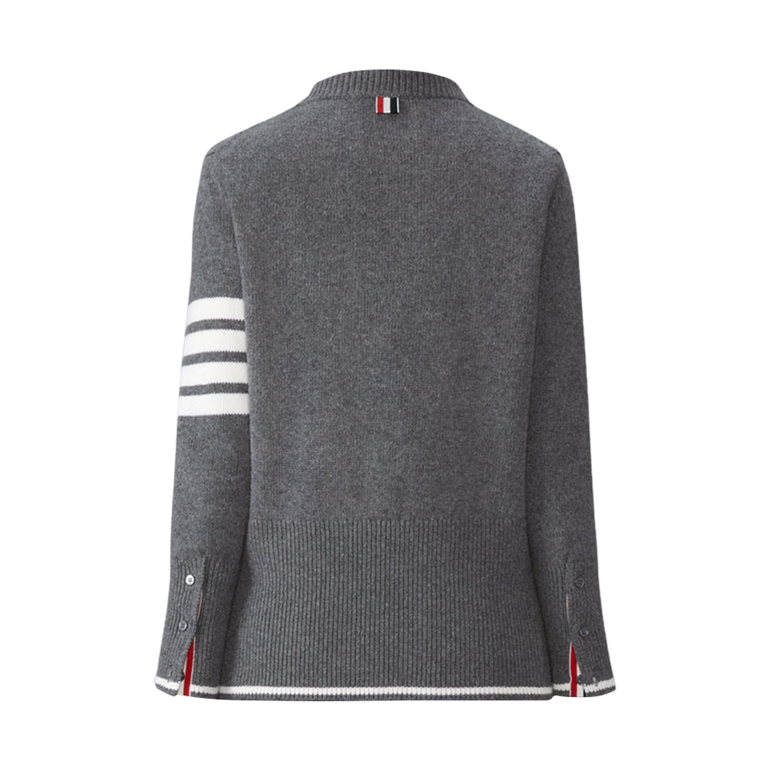 (W) 톰브라운 파인 메리노 인타르시아 기스 사선 풀오버 미디움 그레이((W) Thom Browne Fine Merino Intarsia Geese 4-Bar Pullover Medium Grey) - 2