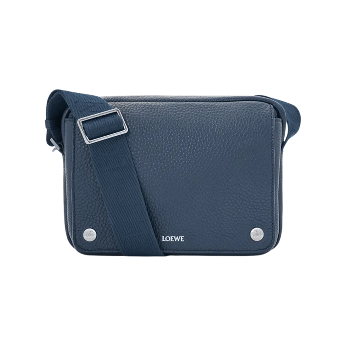 BANBA73X05-6969 Loewe Medium Pebble Messenger Bag in Supple Grained Calfskin Indigo Dye