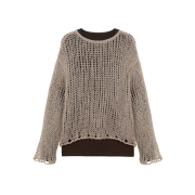 Vacant Archive Men Guppy Net Layered Knit Beige