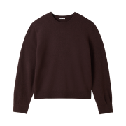 Recto Shirt Cuffs Detail Knit Top Dark Burgundy