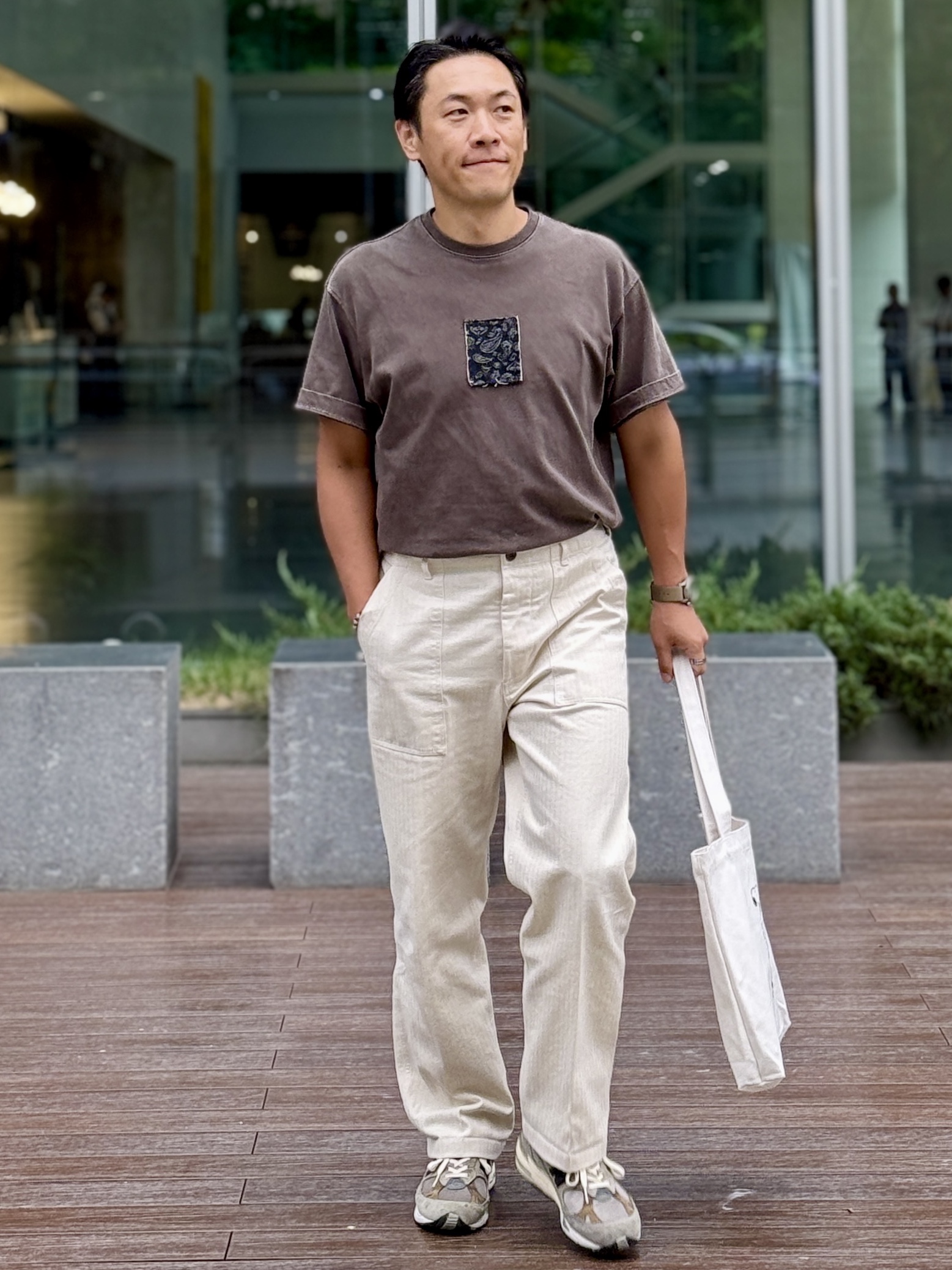 New Balance x JJJJound 991 Made in UK Grey 착용 스타일 - 3