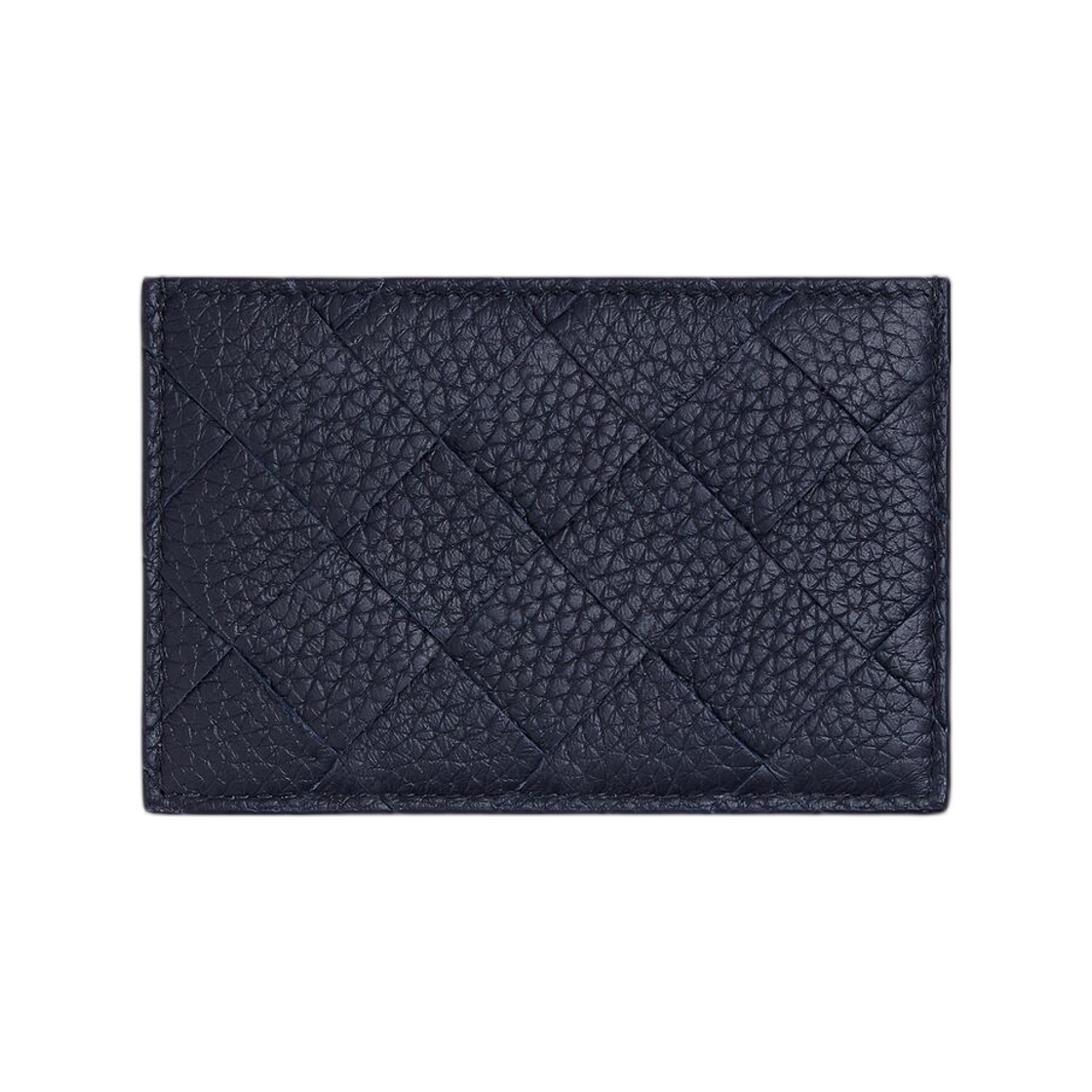 827554V5I514182 Bottega Veneta Intrecciato Credit Card Case Nocturnal