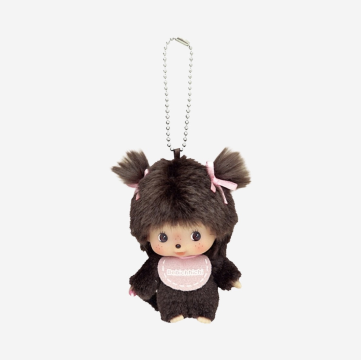 Monchhichi Bebichhichi Bighead SS Girl Key Chain Pink 착용 스타일