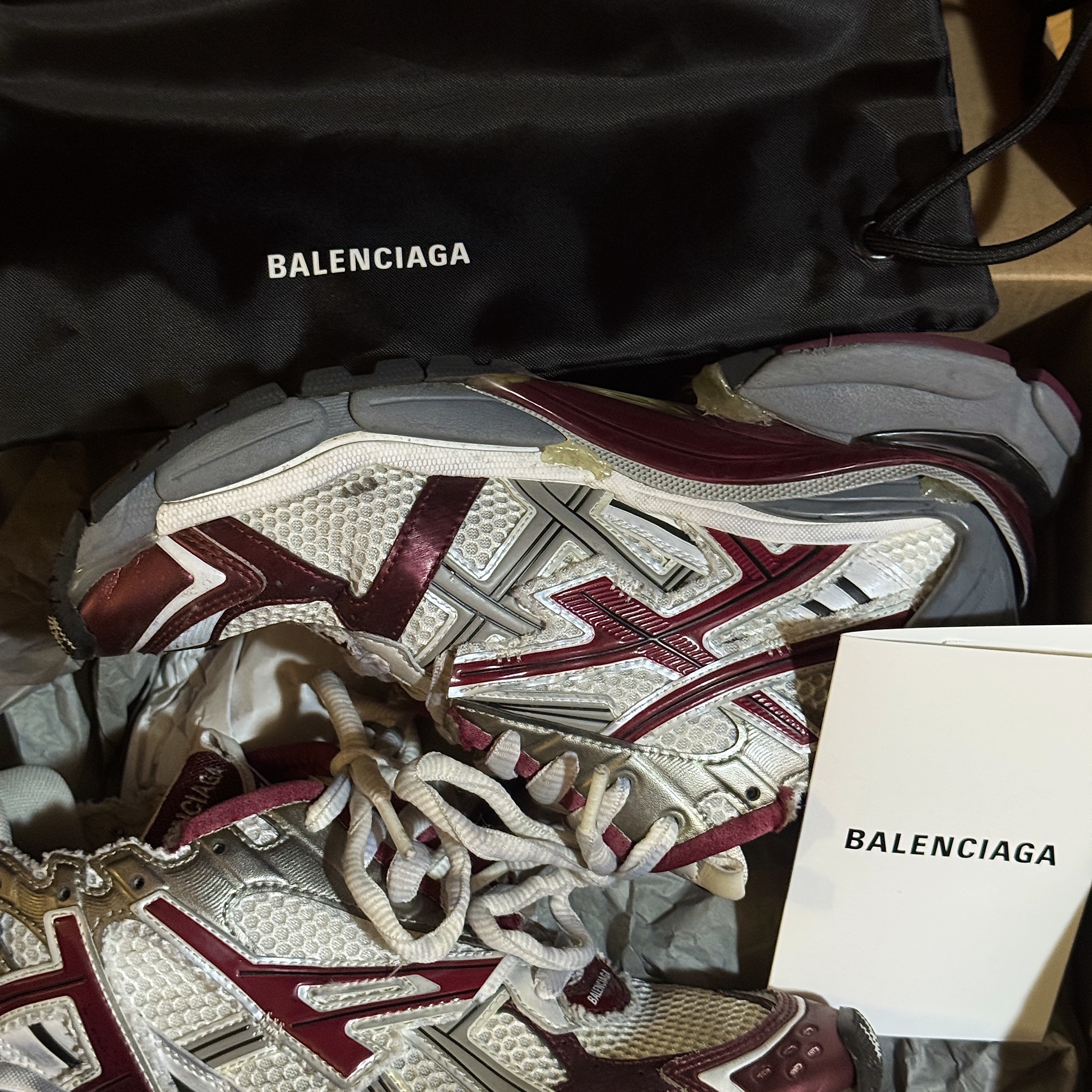 Balenciaga 3XL Sneakers Light Beige, Balenciaga Rhino Derby Shoes Black 착용 스타일 - 2
