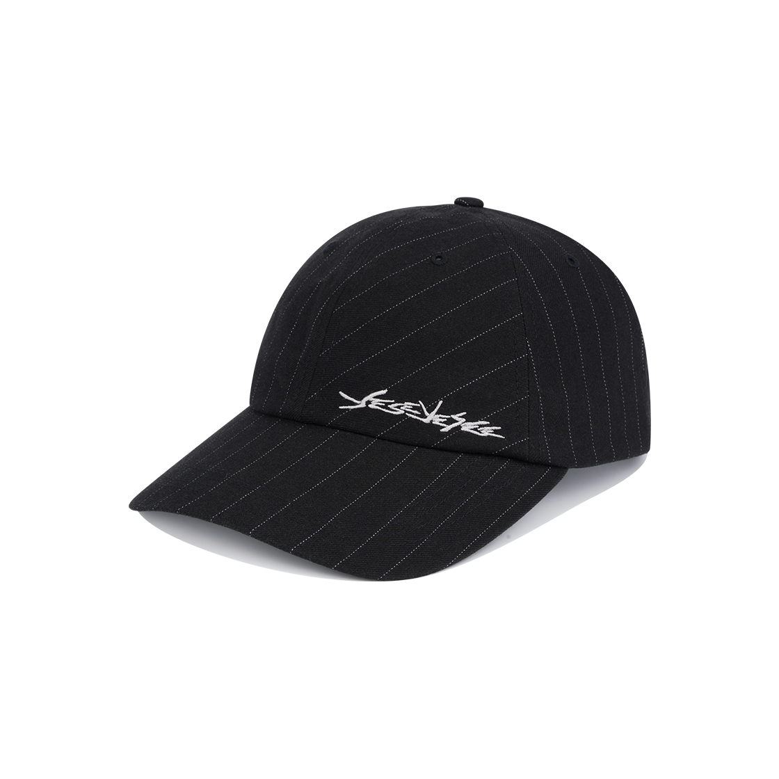예스아이씨 핀스트라이프 볼캡 블랙(YESEYESEE Pinstripe Ball Cap Black)