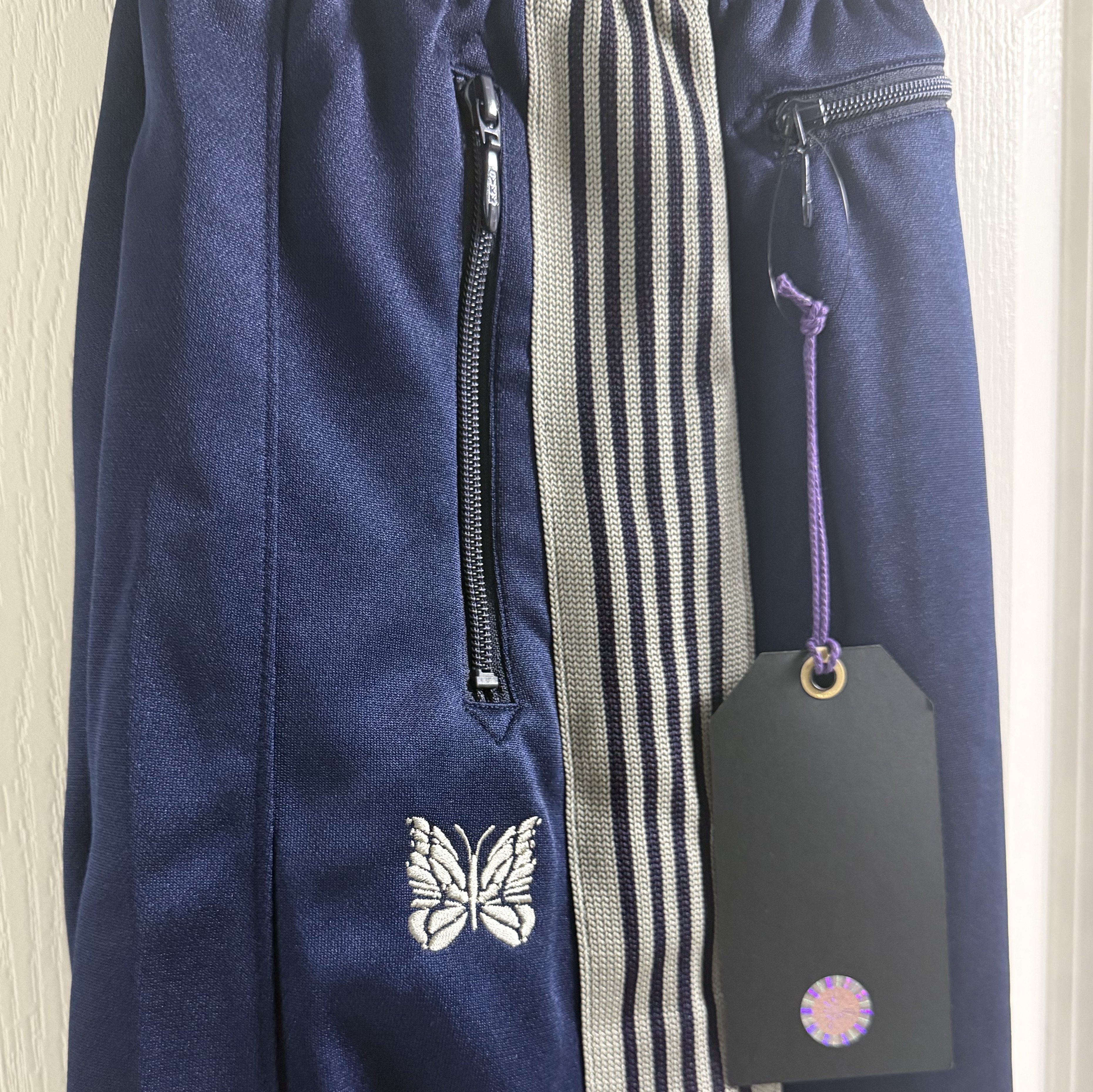Needles x B'2nd H.D. Track Pants Poly Smooth Navy 착용 스타일