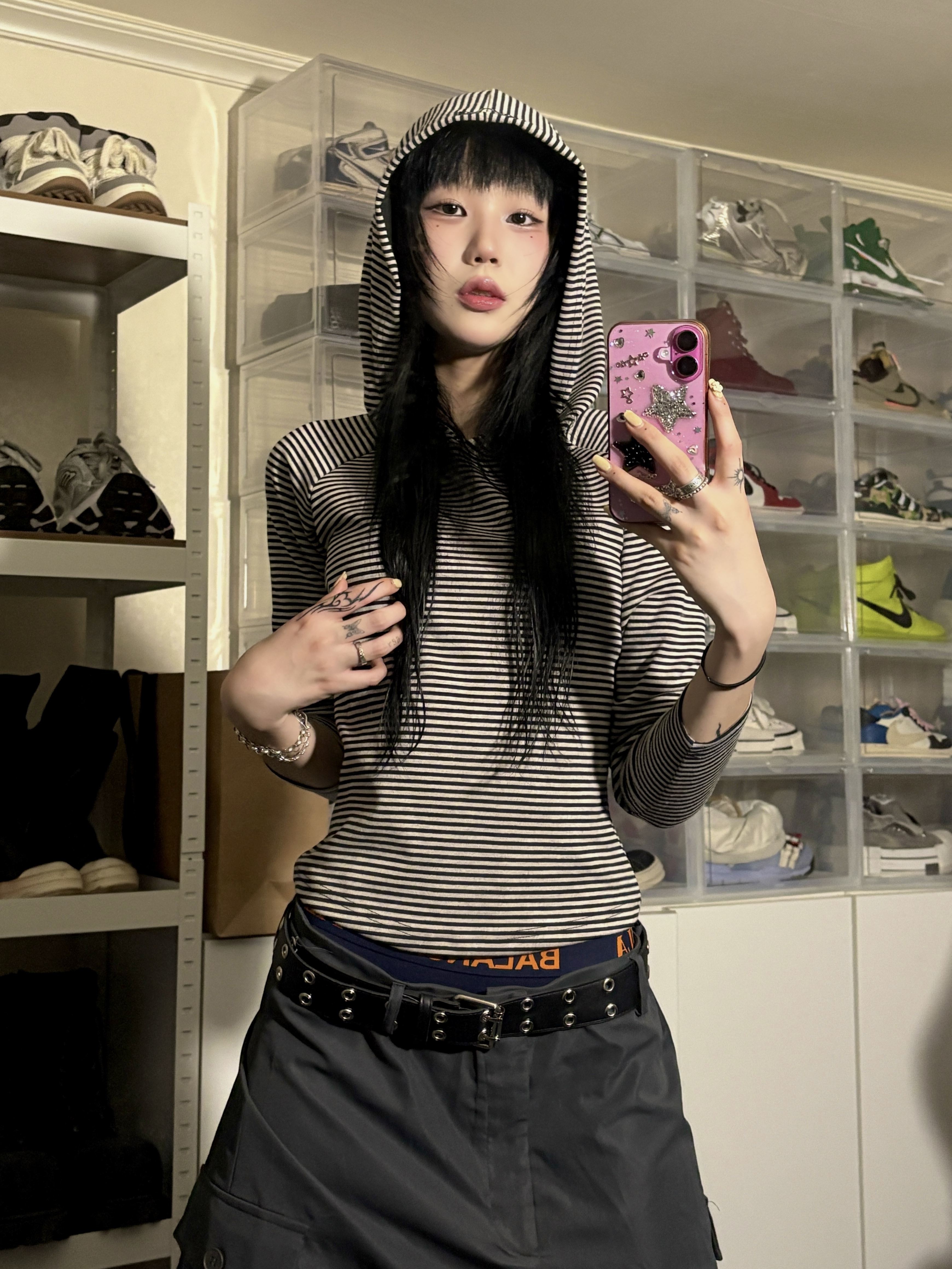Scudo Garden Butter Roll Bracelet, Gucci Ghost Ring Silver 6mm 착용 스타일 - 1