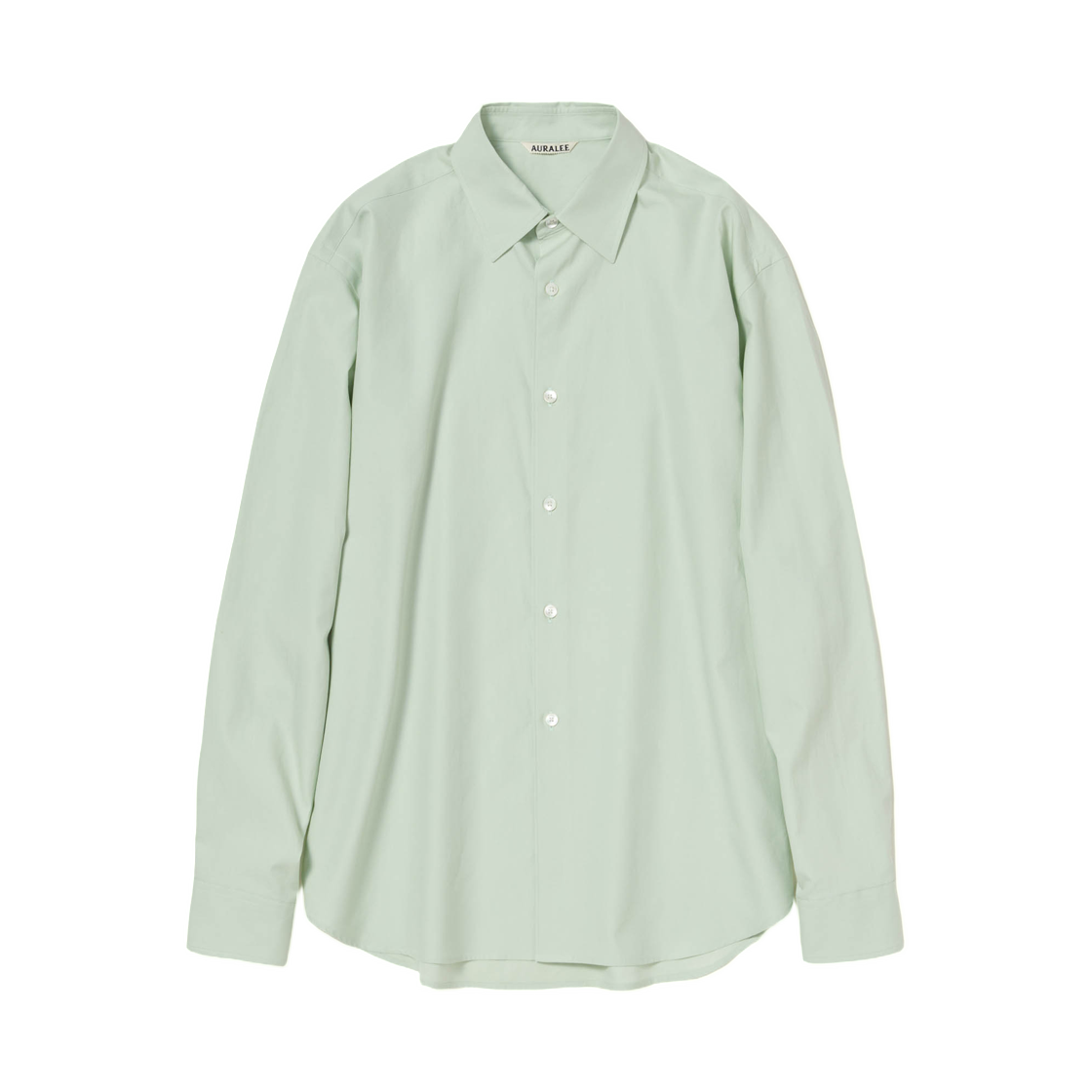 A25AS04TN (W) Auralee Washed Finx Twill Shirt Light Khaki - 25AW