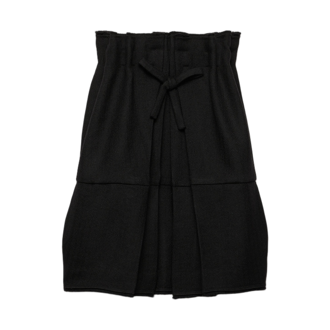 P3Q62G-18DE-F0002 (W) Prada Short Chevron Wool Dress Black