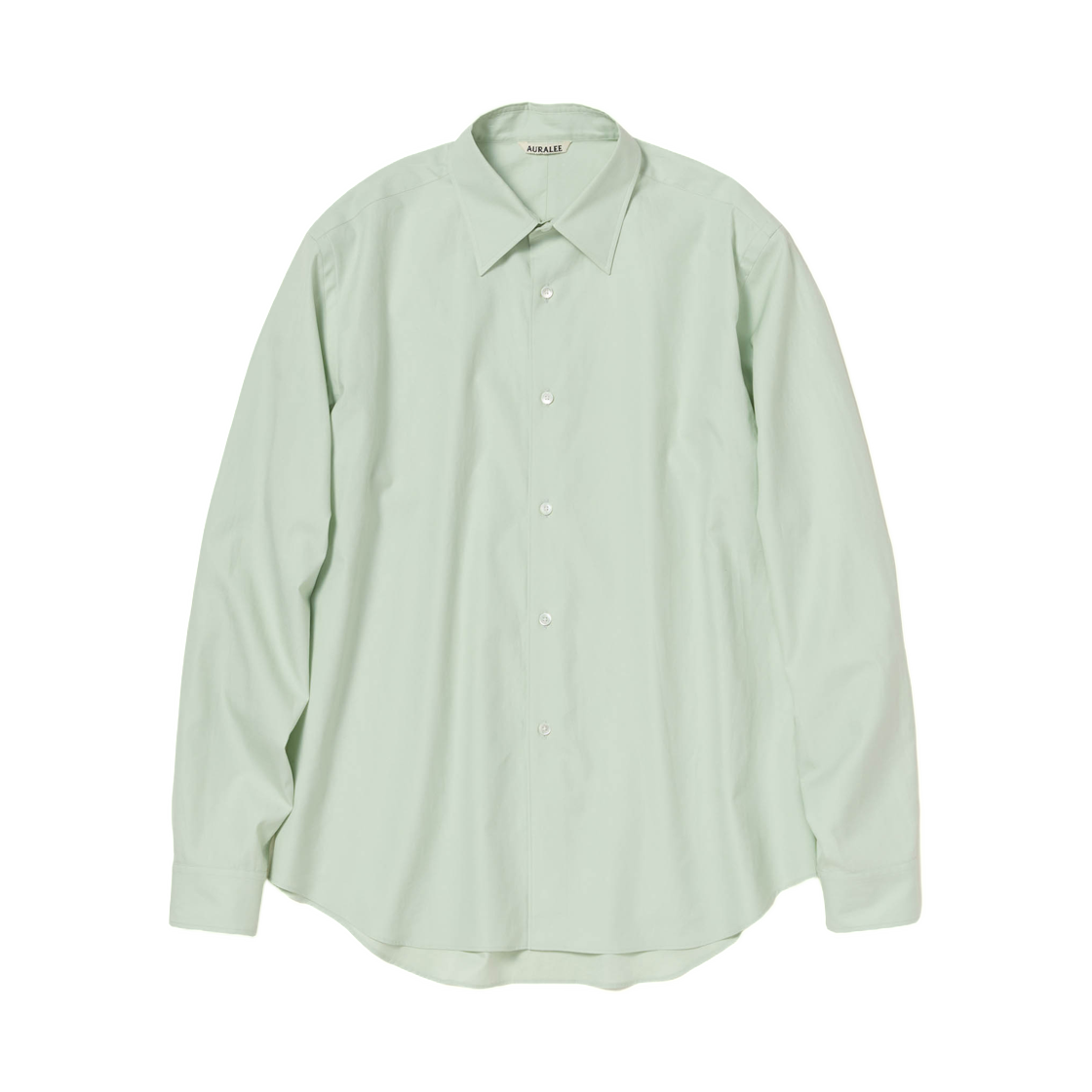 AURALEE長袖シャツ 17 AURALEE オリーブグリーン シースルー長袖シャツ