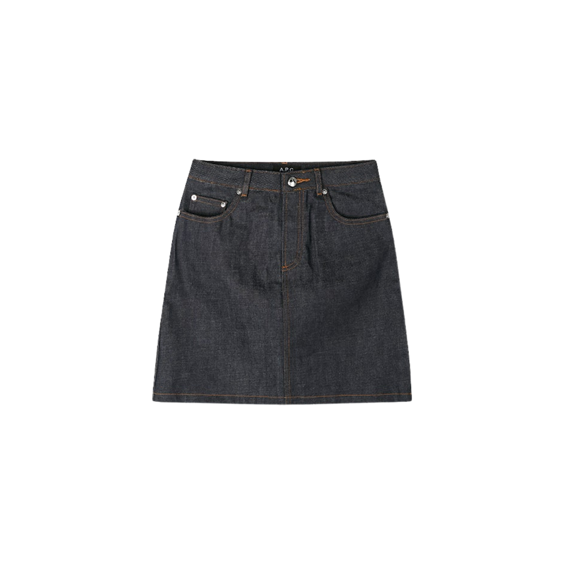 CODBS-F06094-IAI (W) A.P.C. Jupe Denim Standard Skirt Indigo