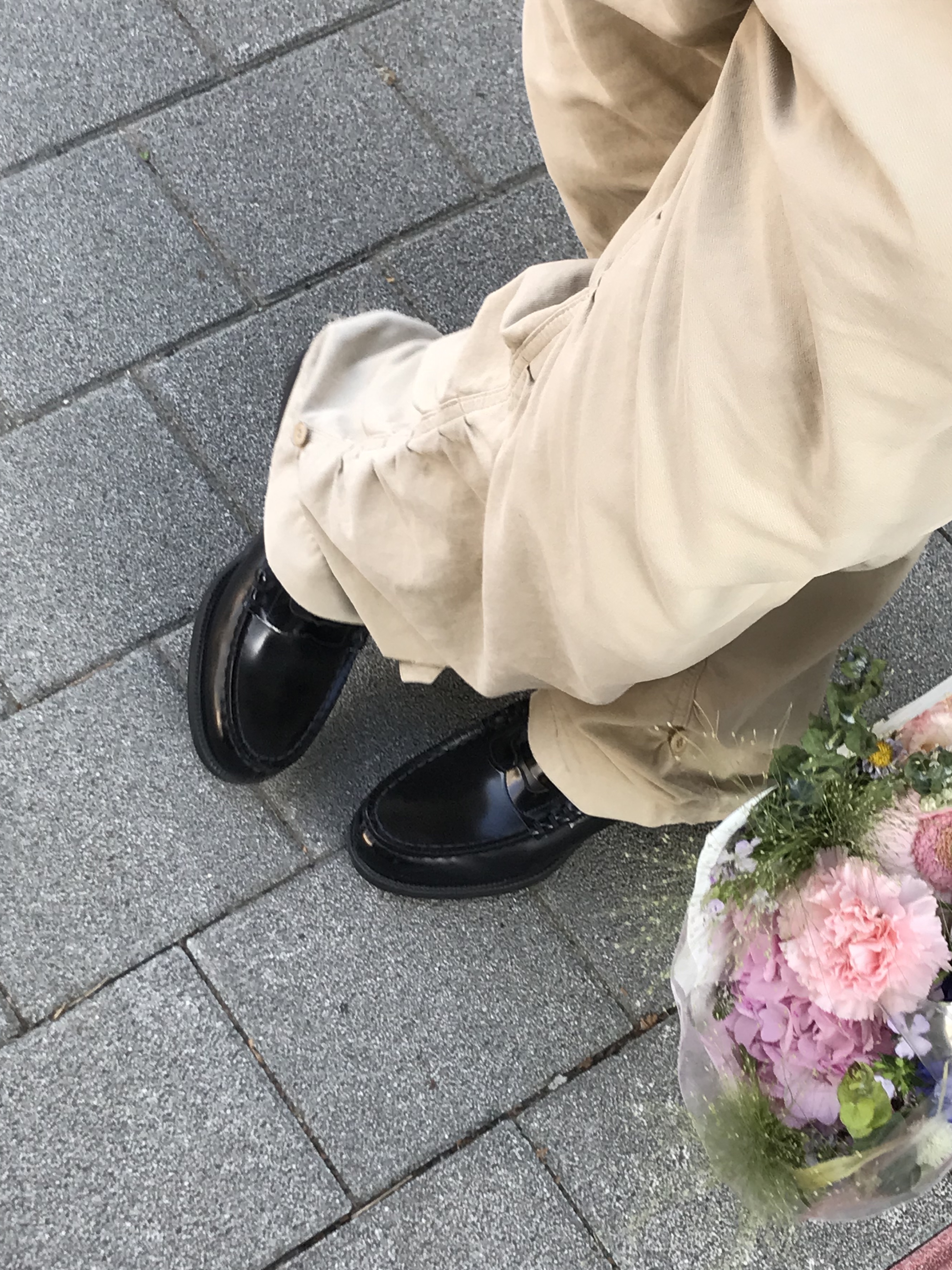 Haruta HS-906 Penny Loafer Black 착용 스타일 - 5