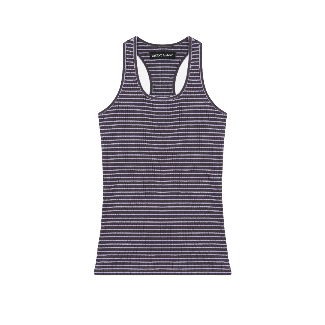 VWK53JNS001PPQQ Vacant Archive Maya Stripe Sleeveless Top Purple