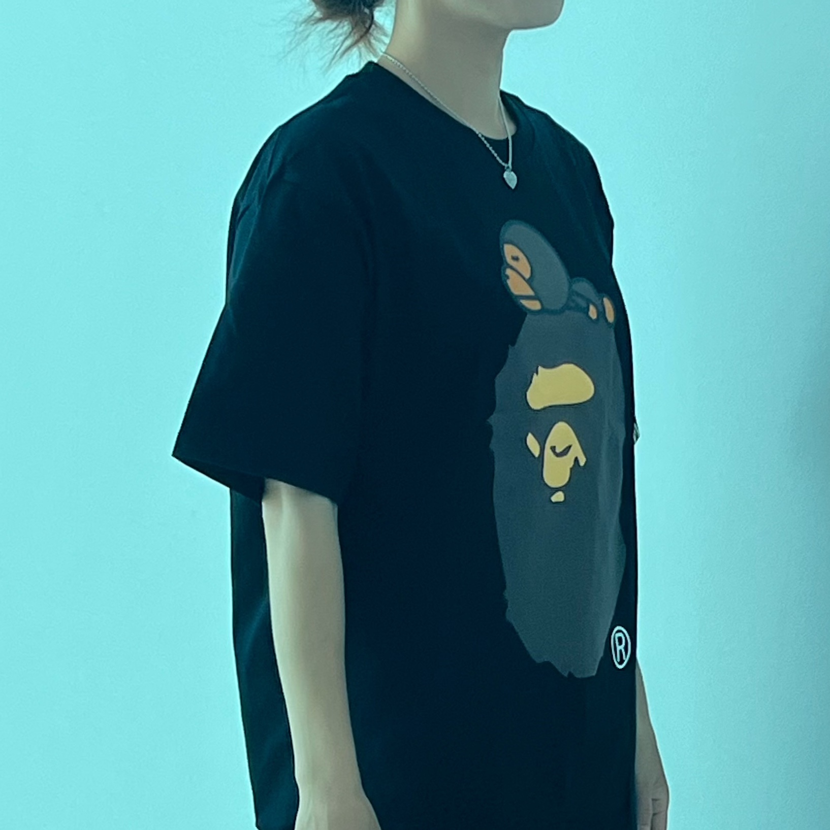 BAPE Milo On Big Ape T-Shirt Black 착용 스타일