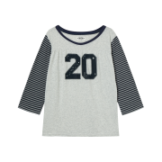 AEAE Stripe Combi Tee Navy