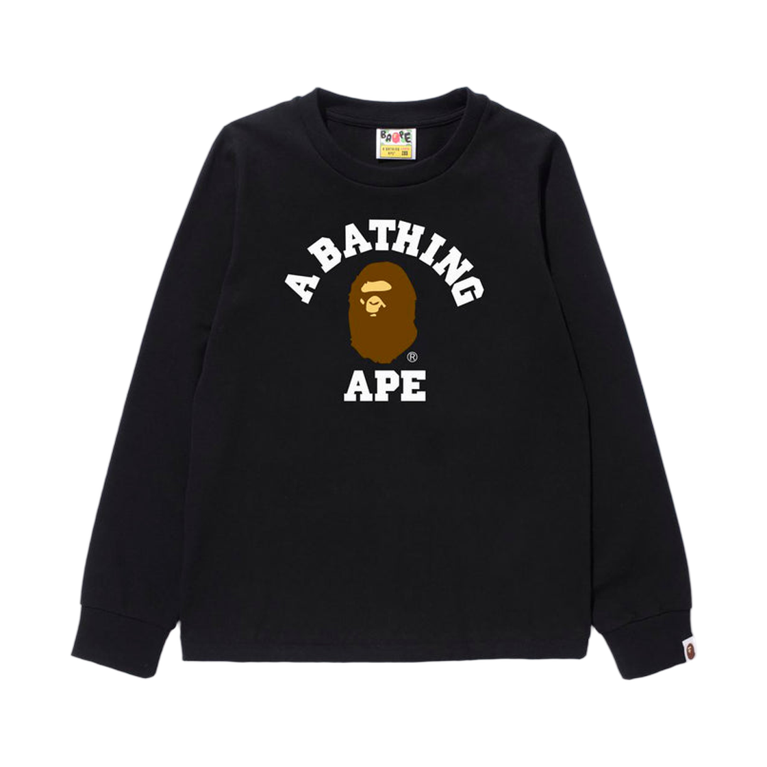 - (W) BAPE College L/S T-Shirt Black