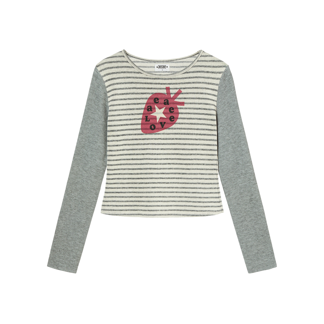 AE45FWLS005GRY AEAE Strawberry Tee Grey