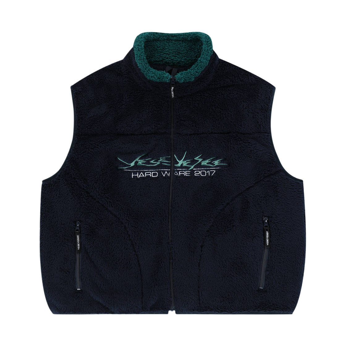 예스아이씨 예스 풀 집 플리스 베스트 네이비(YESEYESEE Y.E.S Full Zip Fleece Vest Navy)