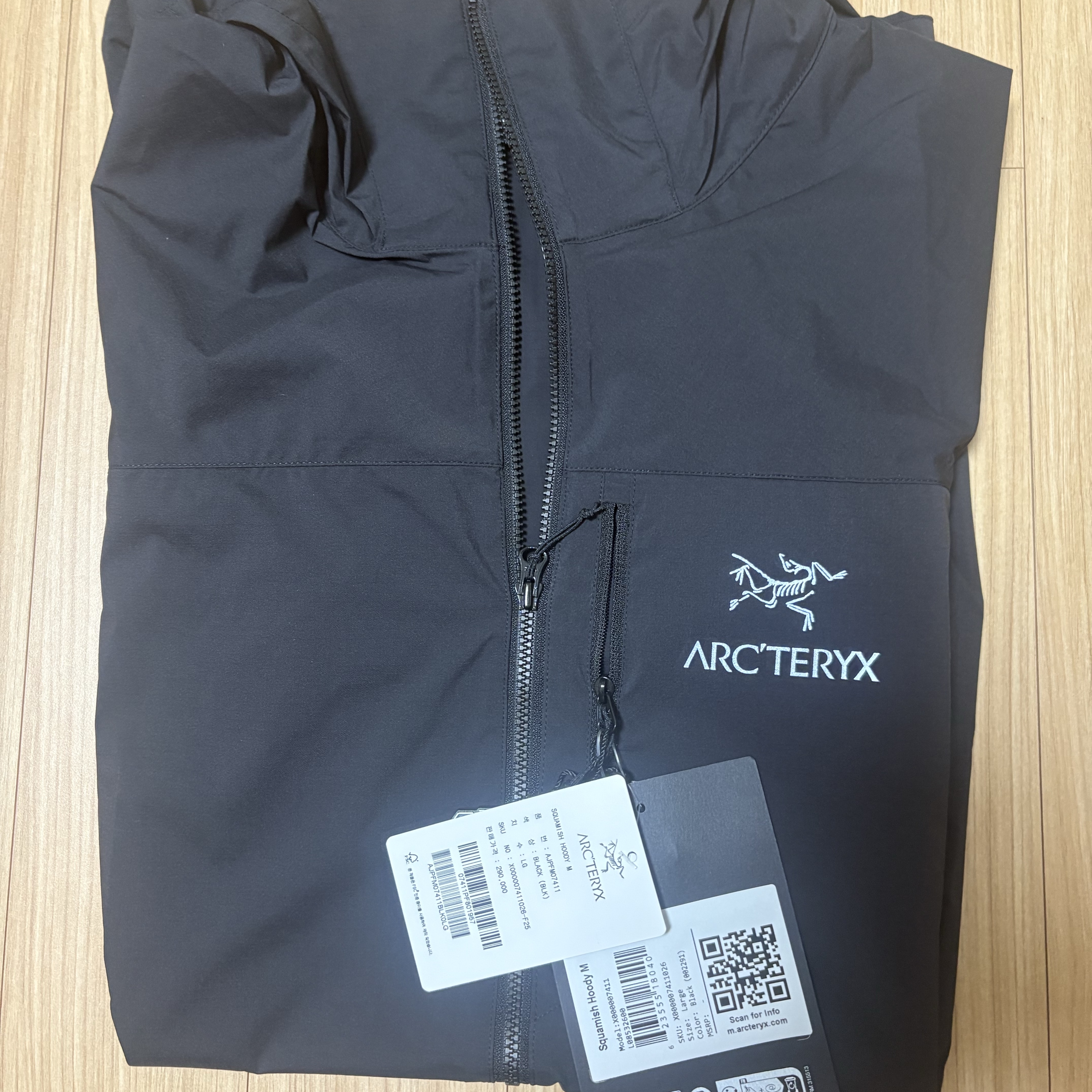 Arc'teryx Squamish Hoody Black 착용 스타일