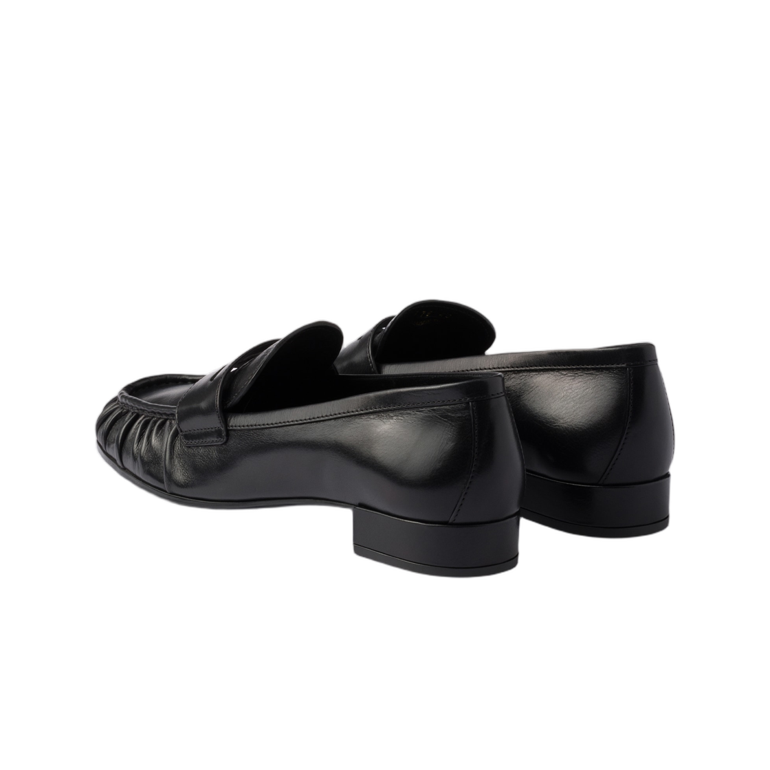 (W) 프라다 레더 로퍼 블랙((W) Prada Leather Loafers Black) - 3