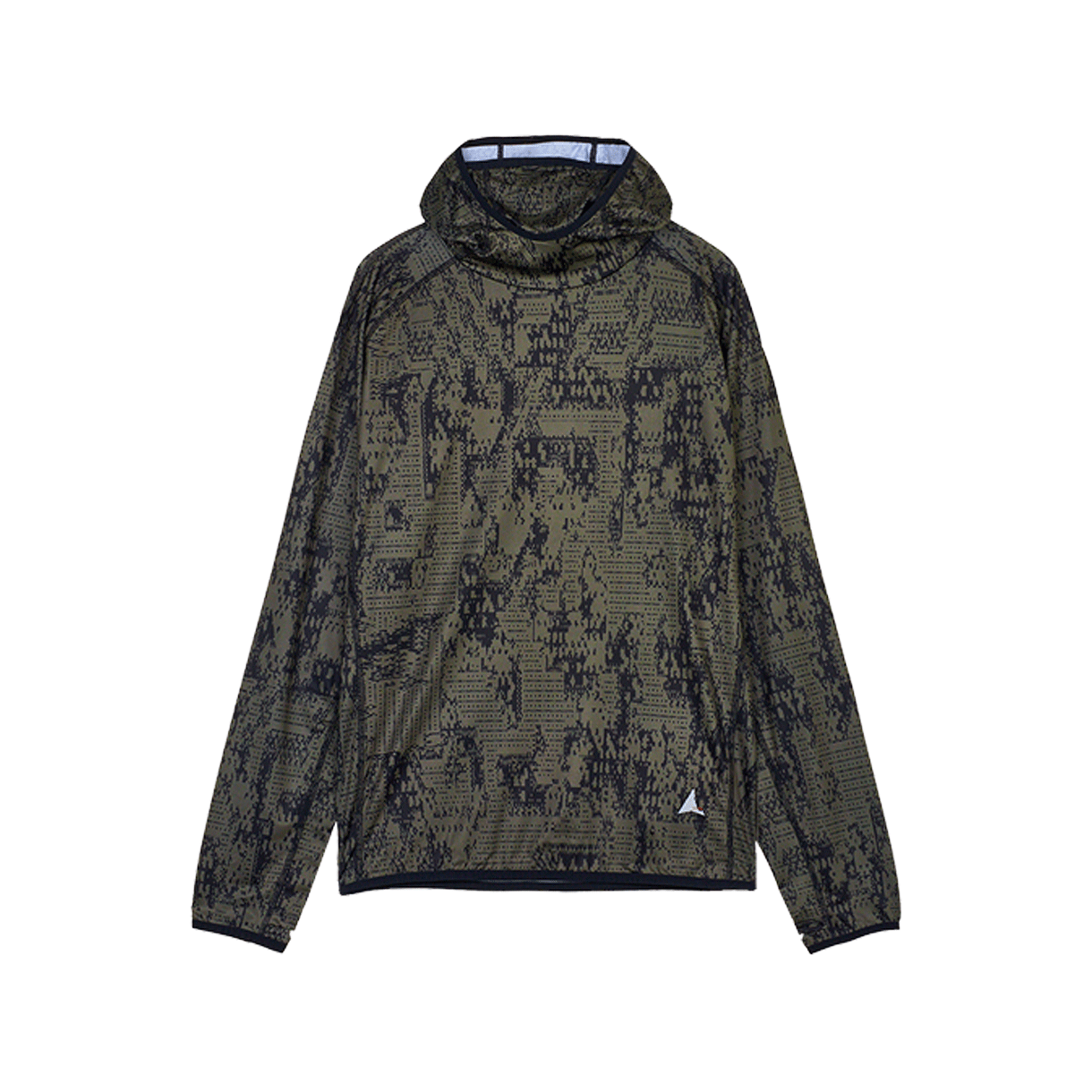 KM5DTSHRA23GN ROA Laki Melted Print UV Hoodie Olive - 25FW