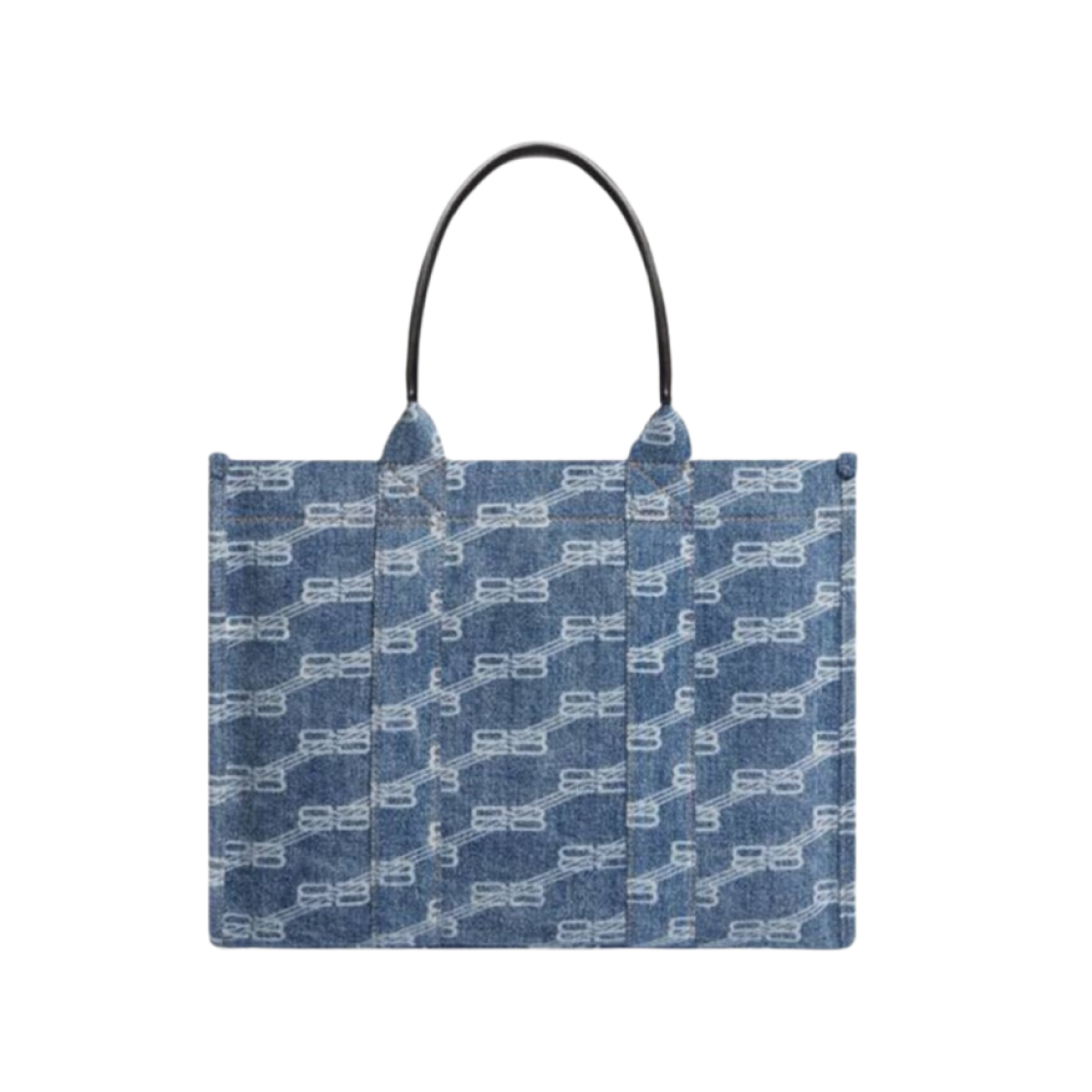 발렌시아가 BB 모노그램 블리치드 하드웨어 미디움 토트백 데님 블루(Balenciaga BB Monogram Bleached Hardware Medium Tote Bag Denim Blue) - 3